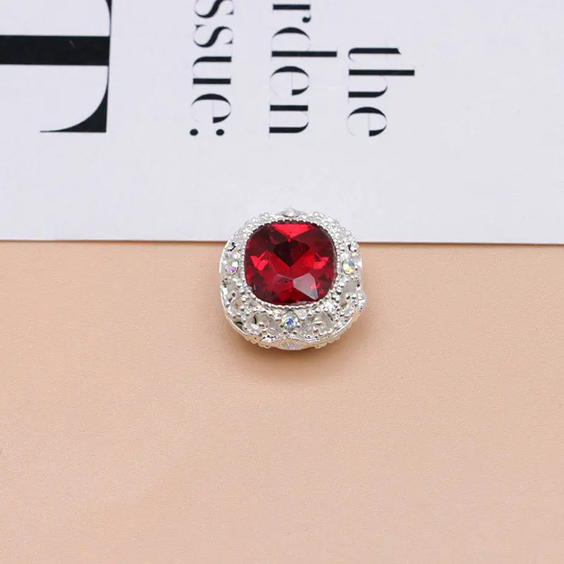 FS4846- 17mm×17mm Square Mocha Alloy Beads That Can Pass Through A Pen Zoe's DIY Shop