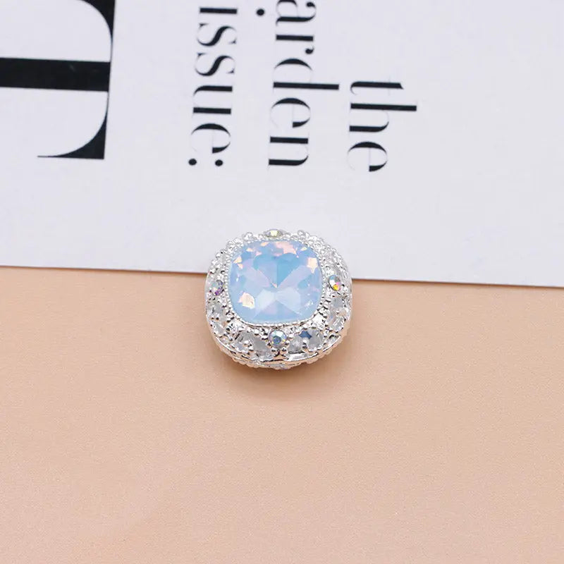 FS4846- 17mm×17mm Square Mocha Alloy Beads That Can Pass Through A Pen Zoe's DIY Shop