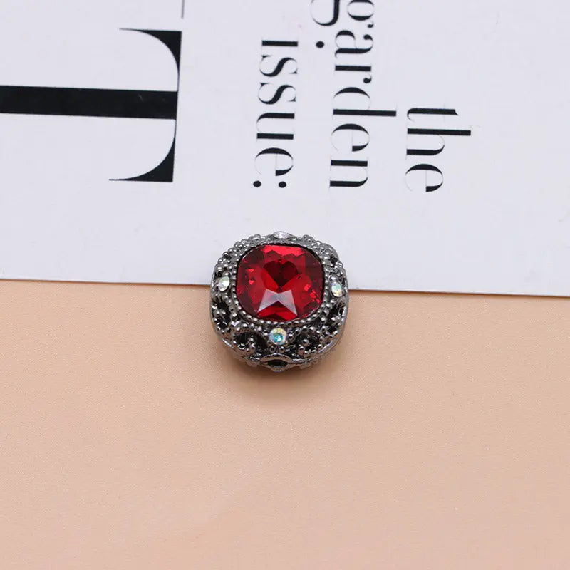 FS4846- 17mm×17mm Square Mocha Alloy Beads That Can Pass Through A Pen Zoe's DIY Shop