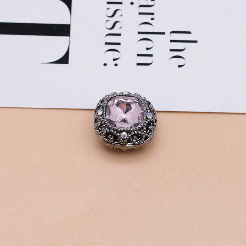 FS4846- 17mm×17mm Square Mocha Alloy Beads That Can Pass Through A Pen Zoe's DIY Shop