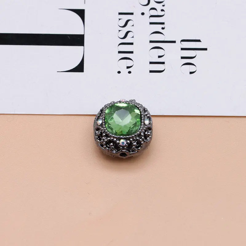 FS4846- 17mm×17mm Square Mocha Alloy Beads That Can Pass Through A Pen Zoe's DIY Shop