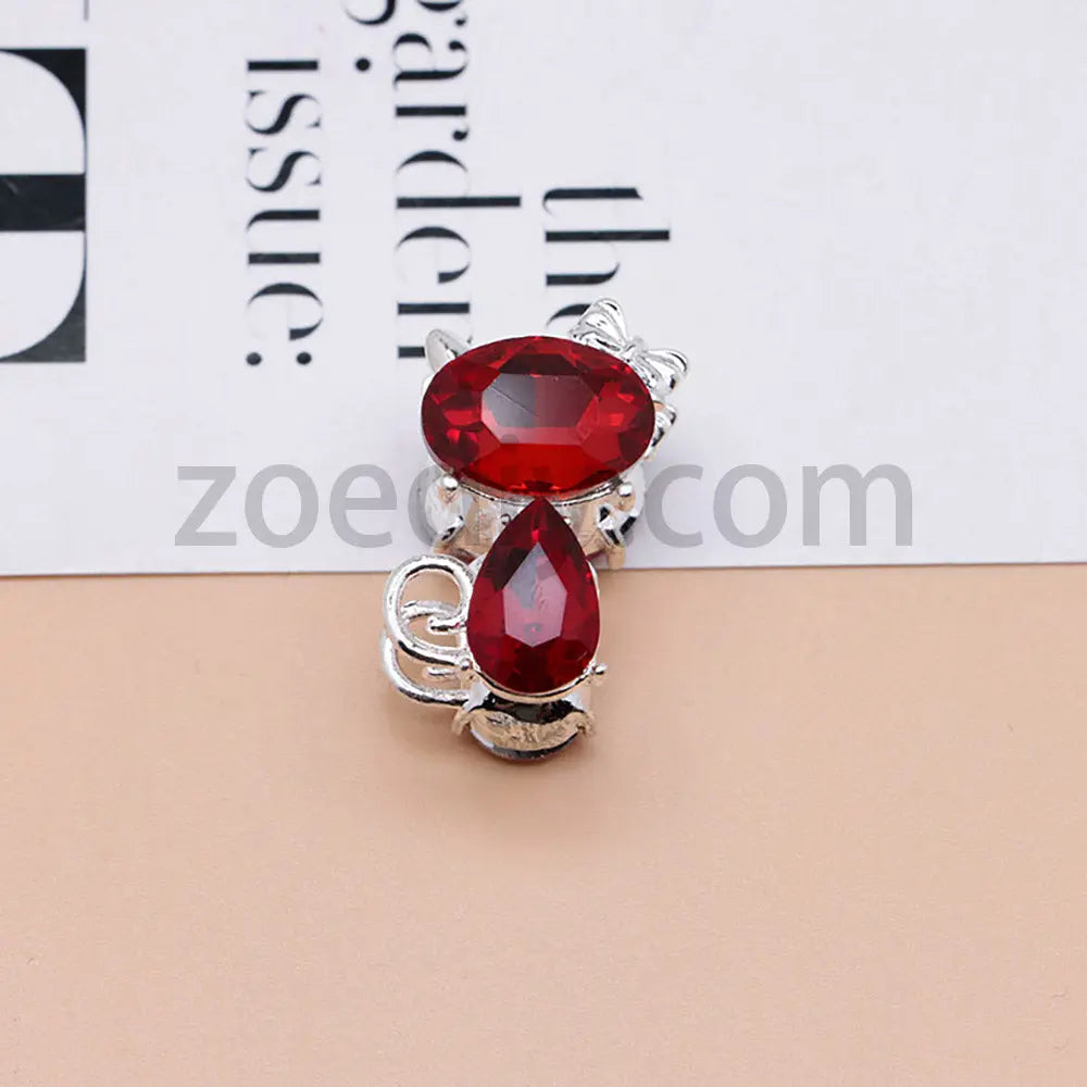 FS4847-Crystal Diamond Cat Alloy Beads Fit For Beadable Pens Zoe's DIY Shop