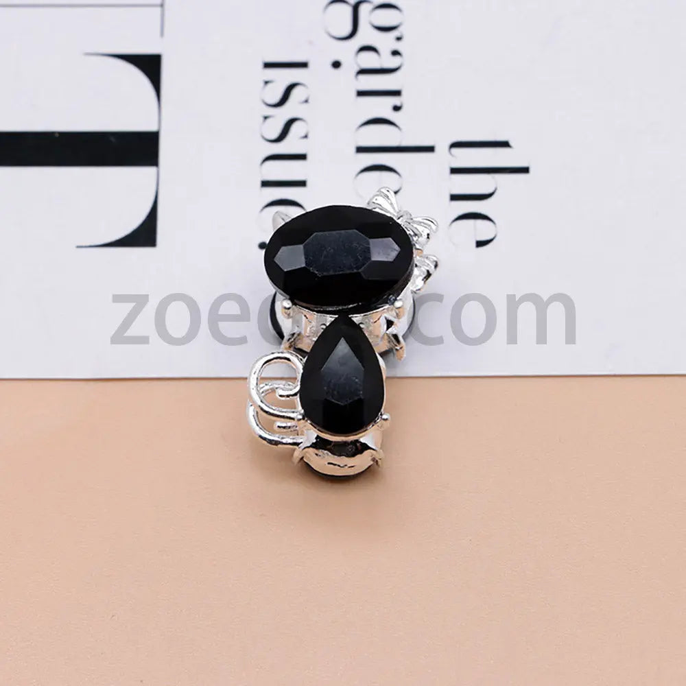 FS4847-Crystal Diamond Cat Alloy Beads Fit For Beadable Pens Zoe's DIY Shop