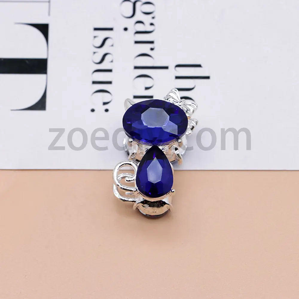 FS4847-Crystal Diamond Cat Alloy Beads Fit For Beadable Pens Zoe's DIY Shop