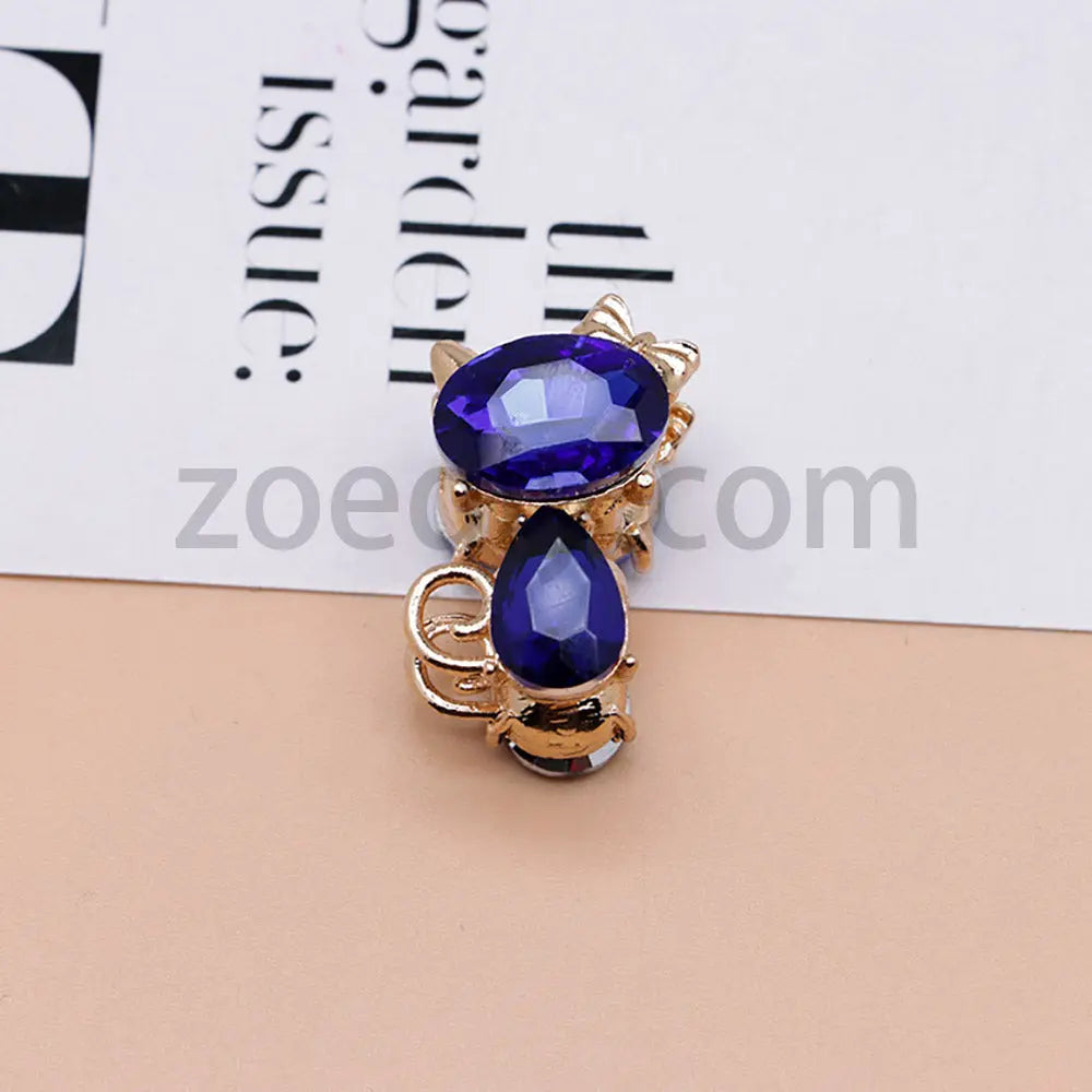FS4847-Crystal Diamond Cat Alloy Beads Fit For Beadable Pens Zoe's DIY Shop