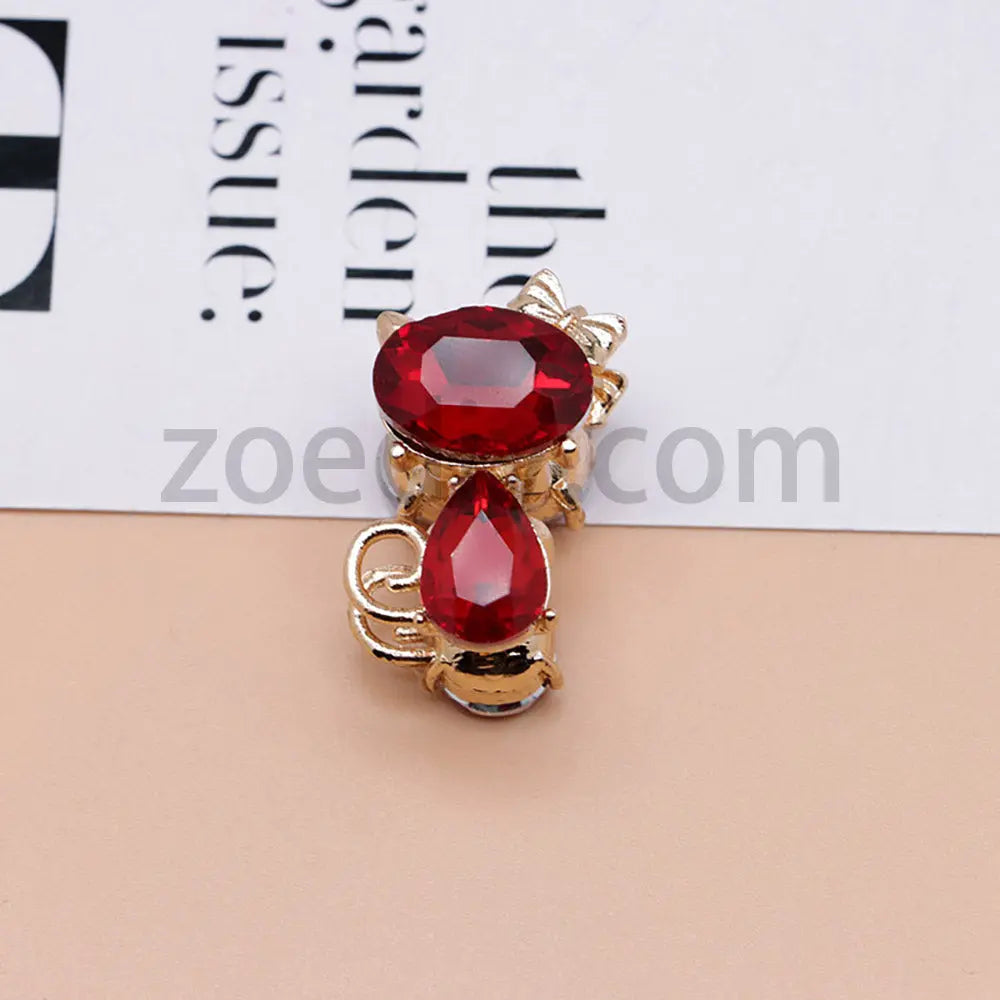 FS4847-Crystal Diamond Cat Alloy Beads Fit For Beadable Pens Zoe's DIY Shop