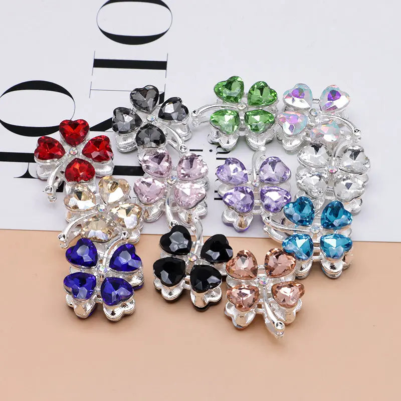 FS4848- Approximately 2.9×2.4×1.3 Cm Four - leaf Clover Alloy Beads Four - way Passable For Pen Zoe's DIY Shop