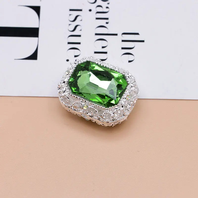 FS4849- Approximately 21×17mm Double-Sided Zirconium Diamond Alloy Beads Four-Way Pen-Passing For DIY Project Zoe's DIY Shop