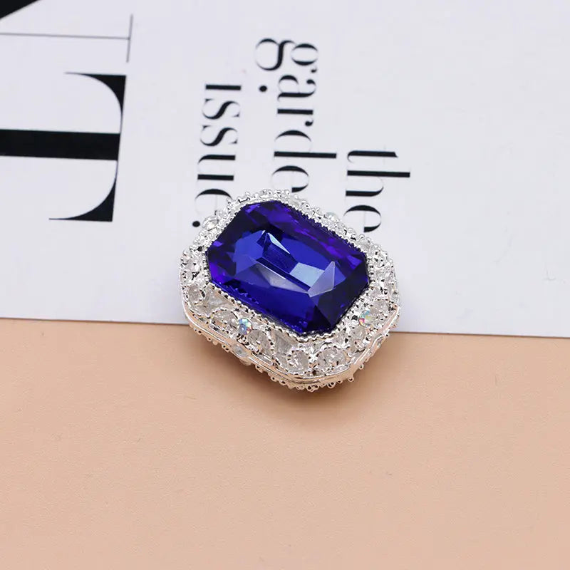 FS4849- Approximately 21×17mm Double-Sided Zirconium Diamond Alloy Beads Four-Way Pen-Passing For DIY Project Zoe's DIY Shop