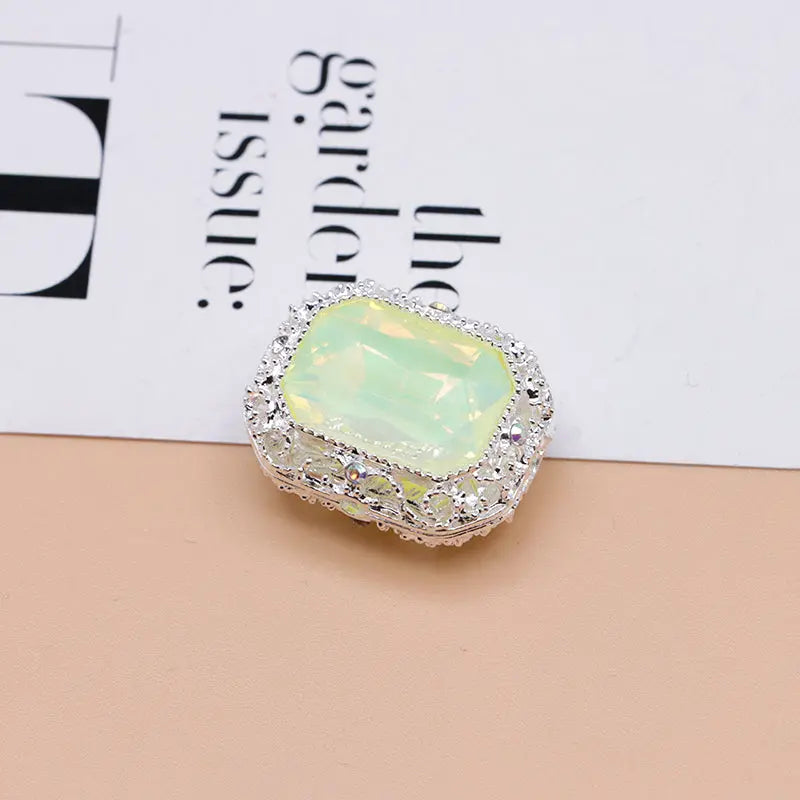 FS4849- Approximately 21×17mm Double-Sided Zirconium Diamond Alloy Beads Four-Way Pen-Passing For DIY Project Zoe's DIY Shop