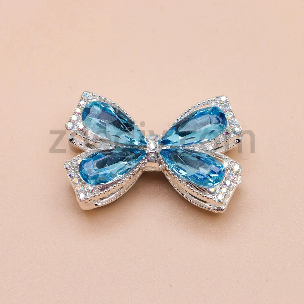 FS4850- Crystal Diamond Bows Metal Beads Fit For Beadable Pens Zoe's DIY Shop