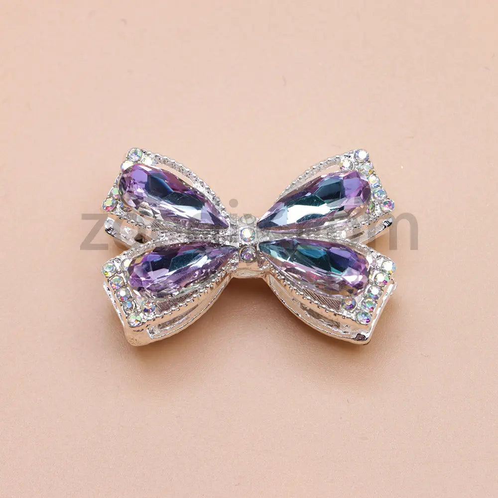 FS4850- Crystal Diamond Bows Metal Beads Fit For Beadable Pens Zoe's DIY Shop