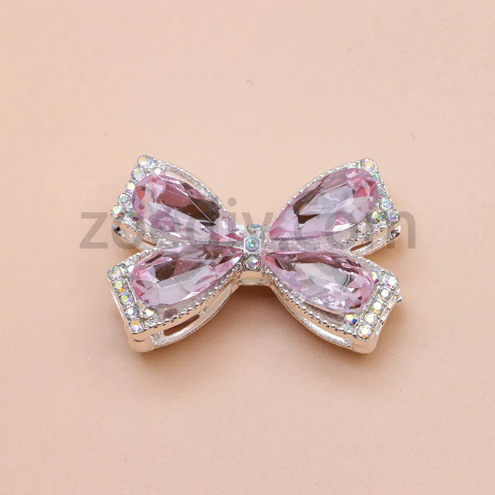 FS4850- Crystal Diamond Bows Metal Beads Fit For Beadable Pens Zoe's DIY Shop