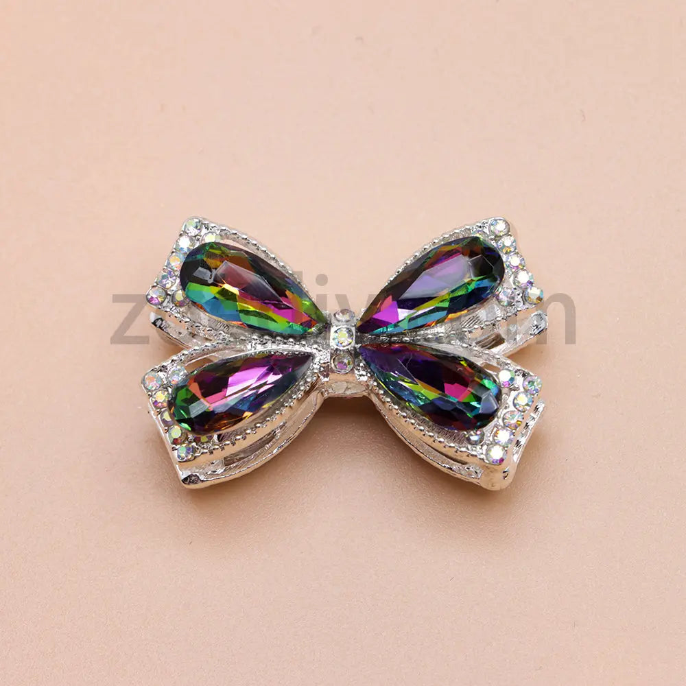 FS4850- Crystal Diamond Bows Metal Beads Fit For Beadable Pens Zoe's DIY Shop