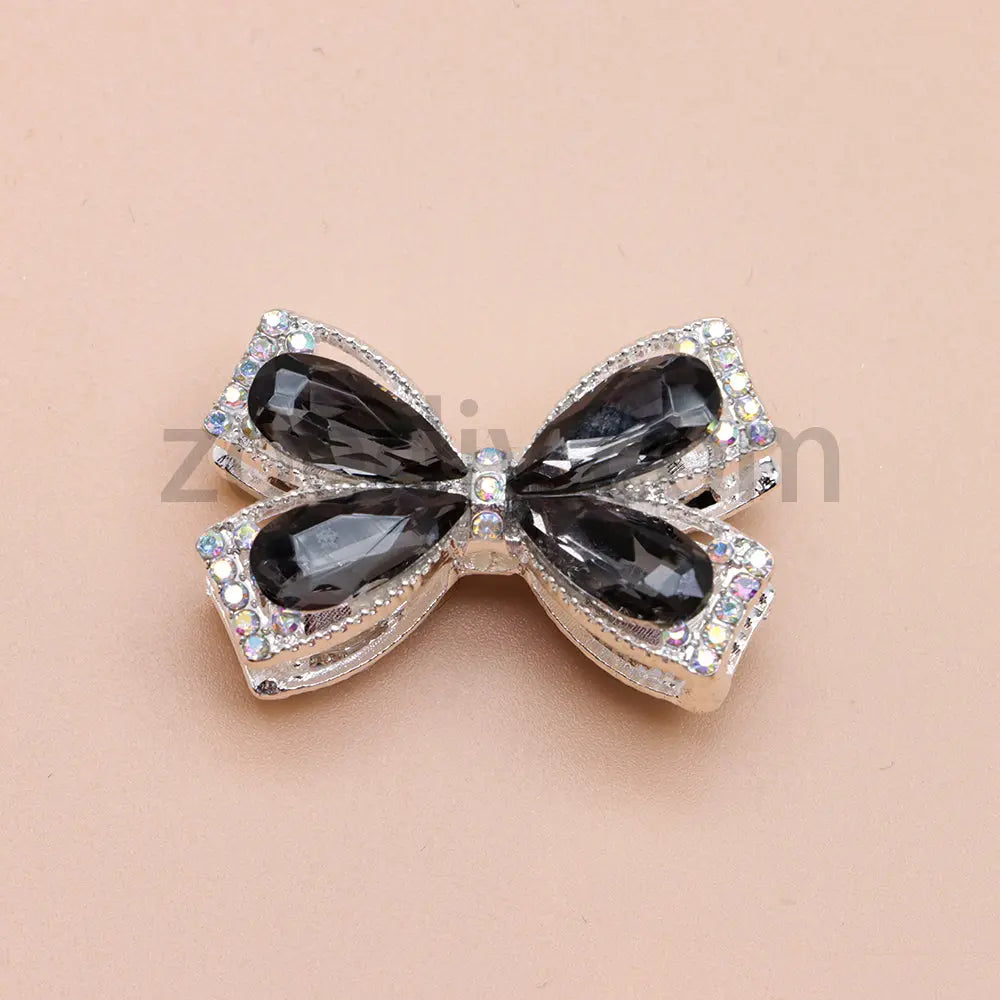 FS4850- Crystal Diamond Bows Metal Beads Fit For Beadable Pens Zoe's DIY Shop