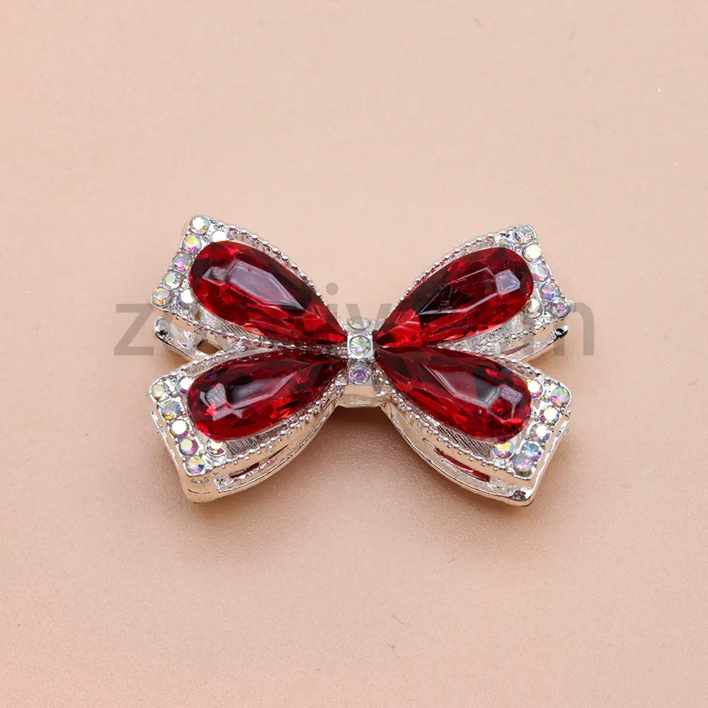 FS4850- Crystal Diamond Bows Metal Beads Fit For Beadable Pens Zoe's DIY Shop