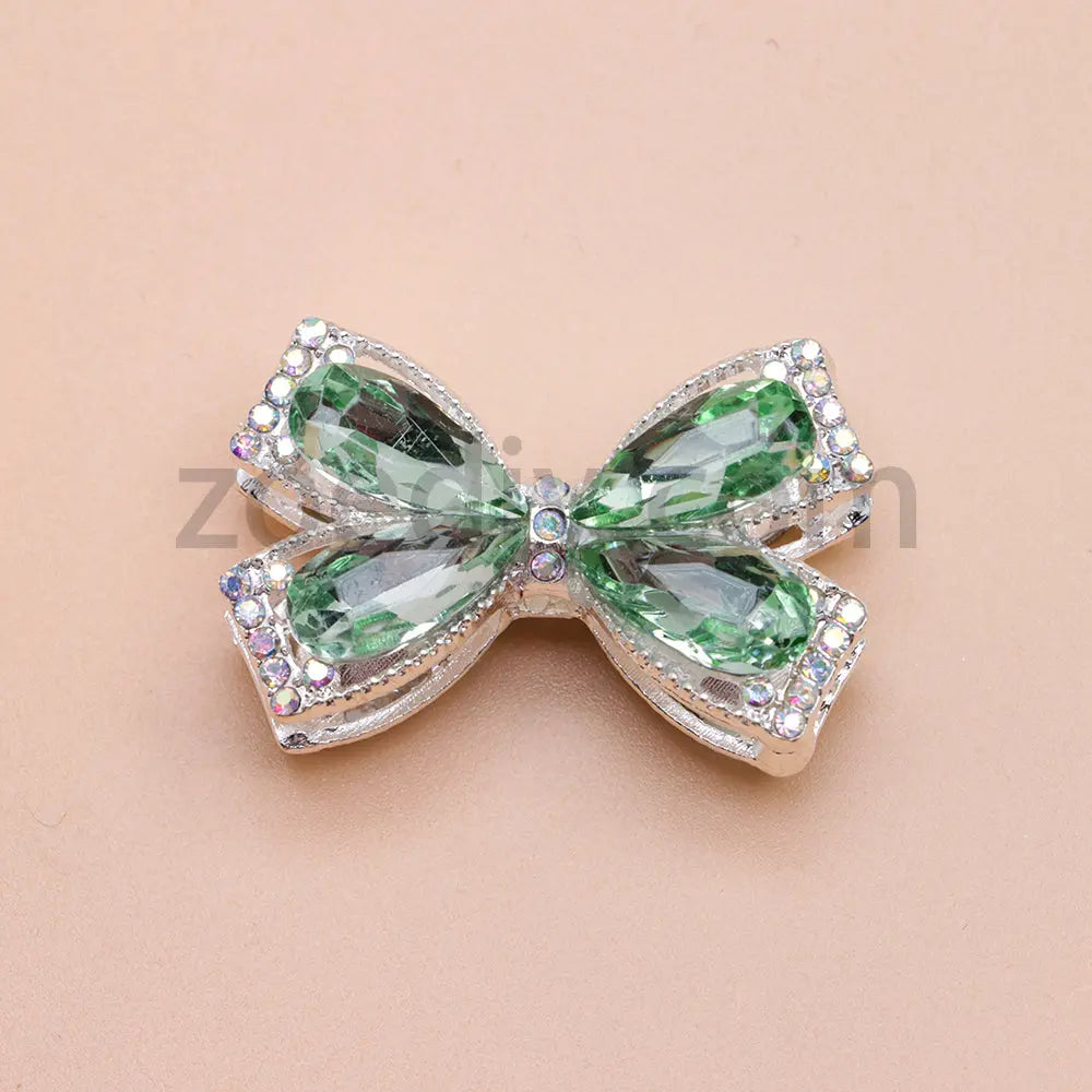 FS4850- Crystal Diamond Bows Metal Beads Fit For Beadable Pens Zoe's DIY Shop