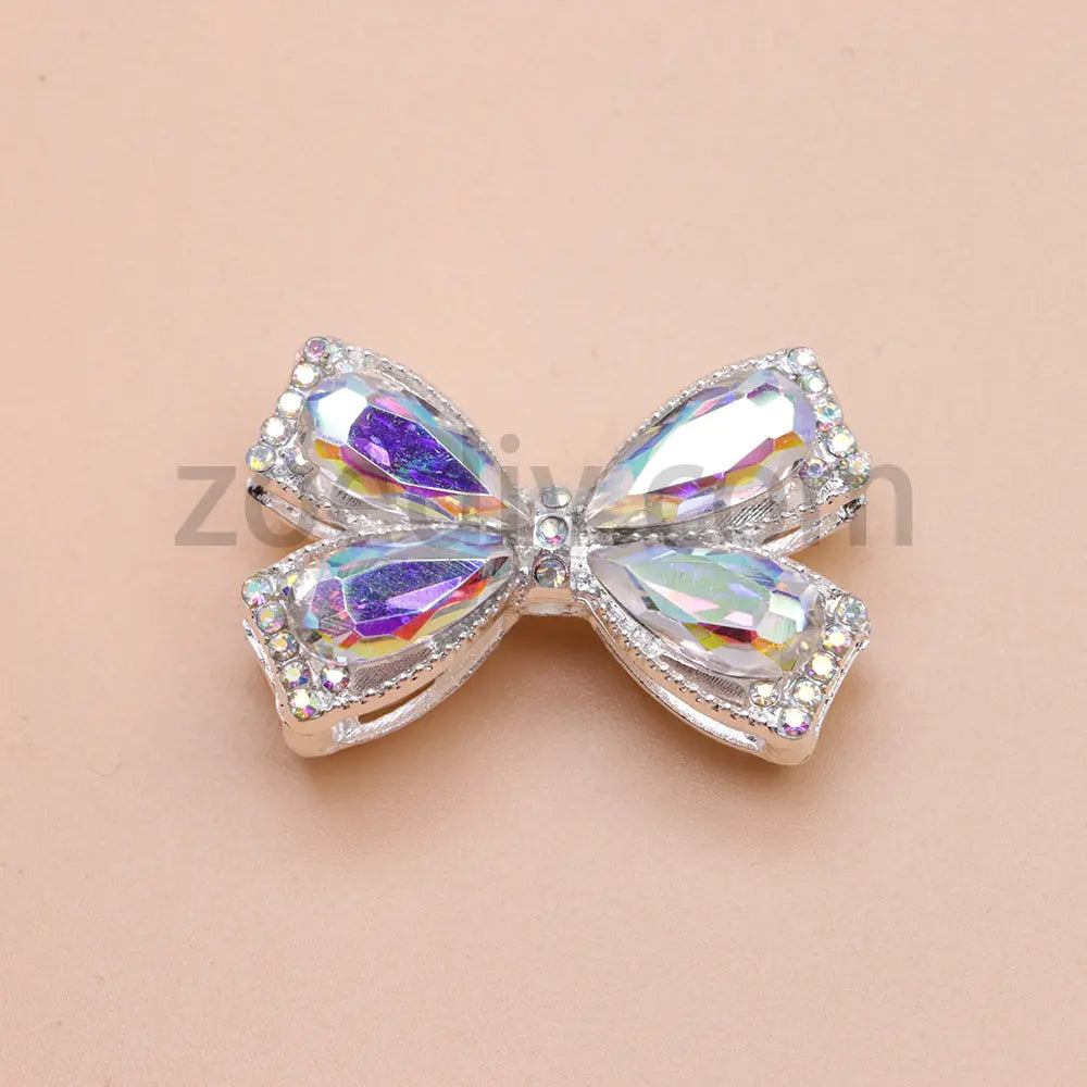 FS4850- Crystal Diamond Bows Metal Beads Fit For Beadable Pens Zoe's DIY Shop