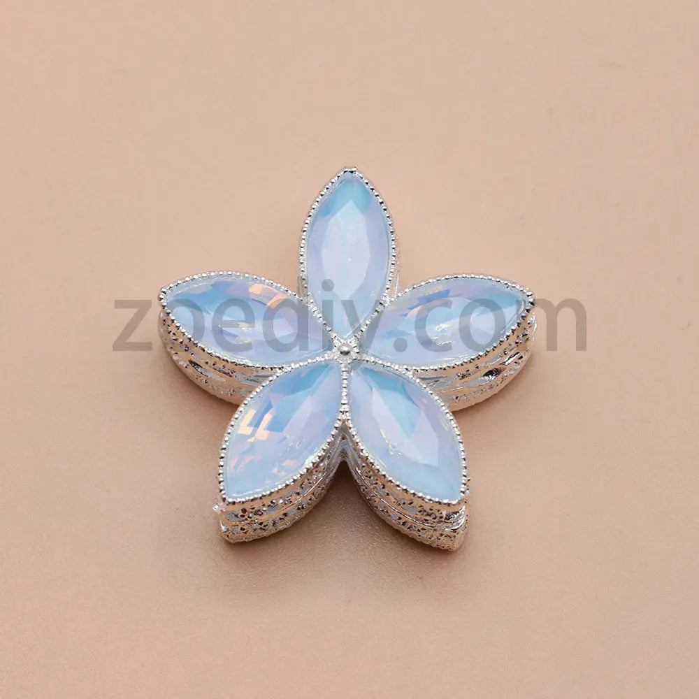 FS4851-Crystal Diamond Flower Metal Beads Fit For Beadable Pens Zoe's DIY Shop