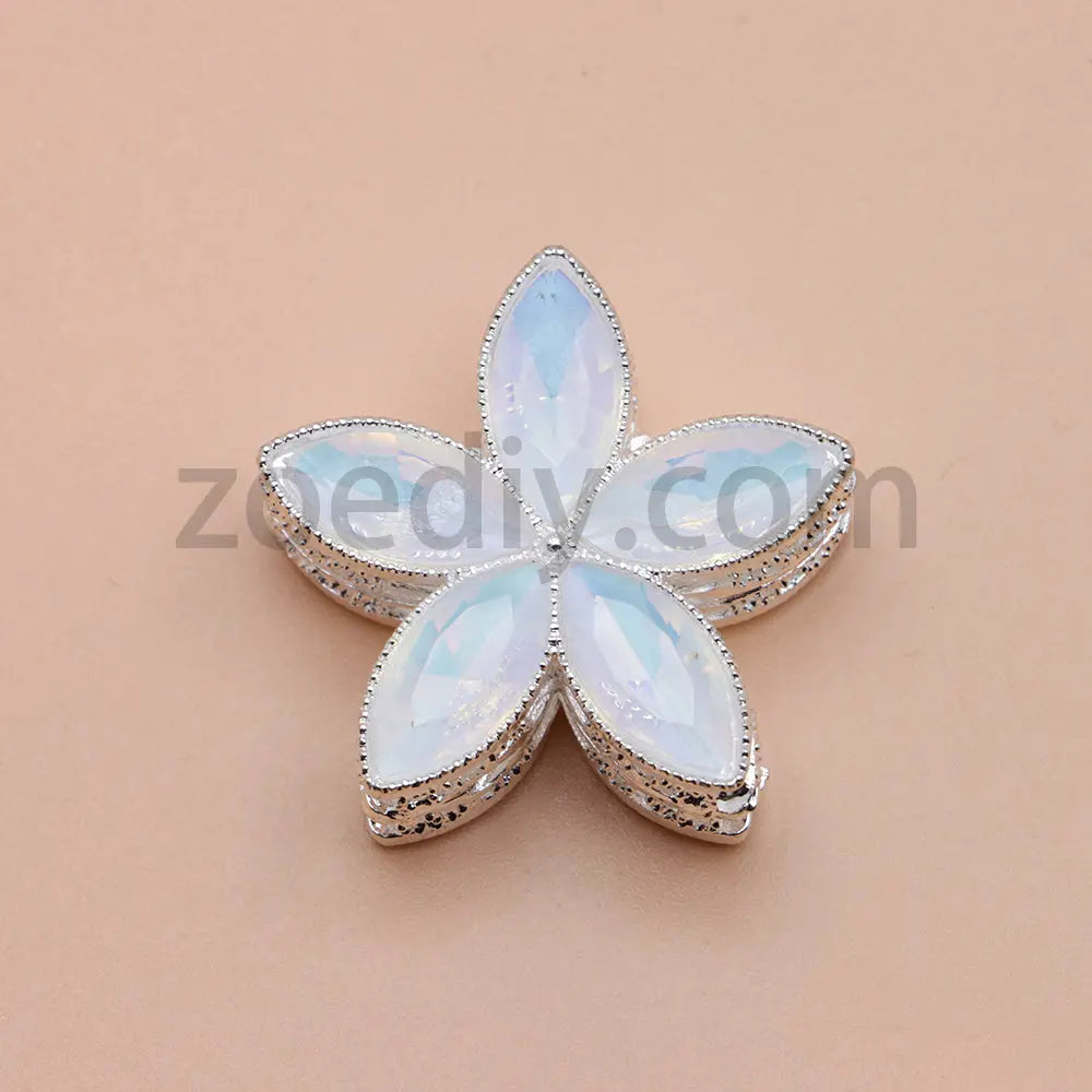 FS4851-Crystal Diamond Flower Metal Beads Fit For Beadable Pens Zoe's DIY Shop