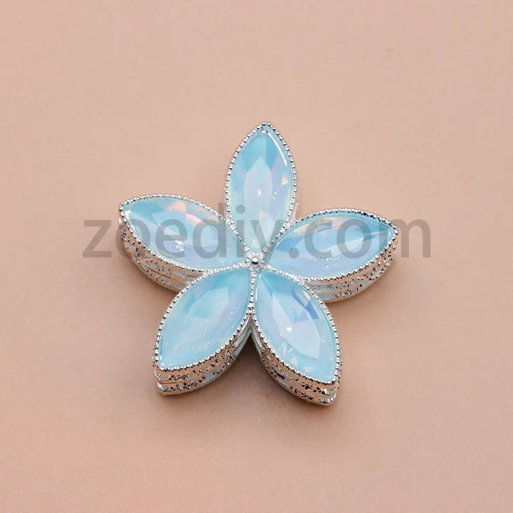 FS4851-Crystal Diamond Flower Metal Beads Fit For Beadable Pens Zoe's DIY Shop