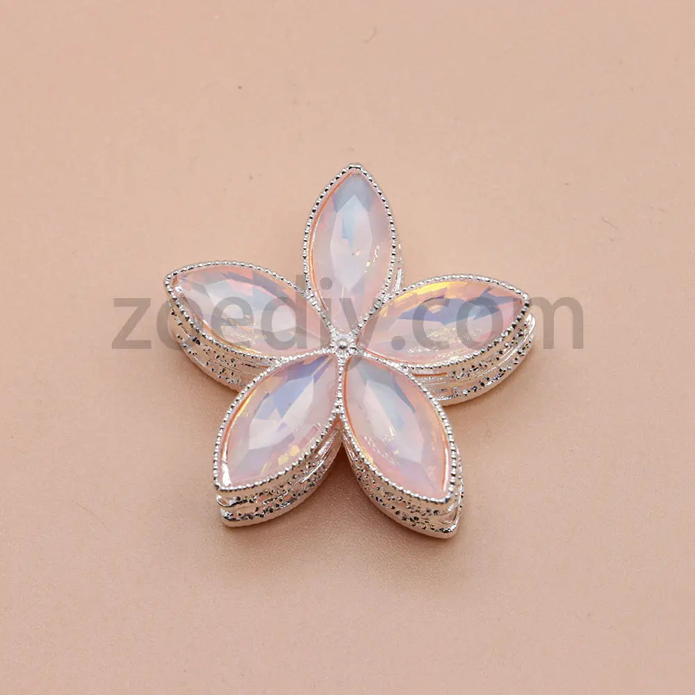 FS4851-Crystal Diamond Flower Metal Beads Fit For Beadable Pens Zoe's DIY Shop