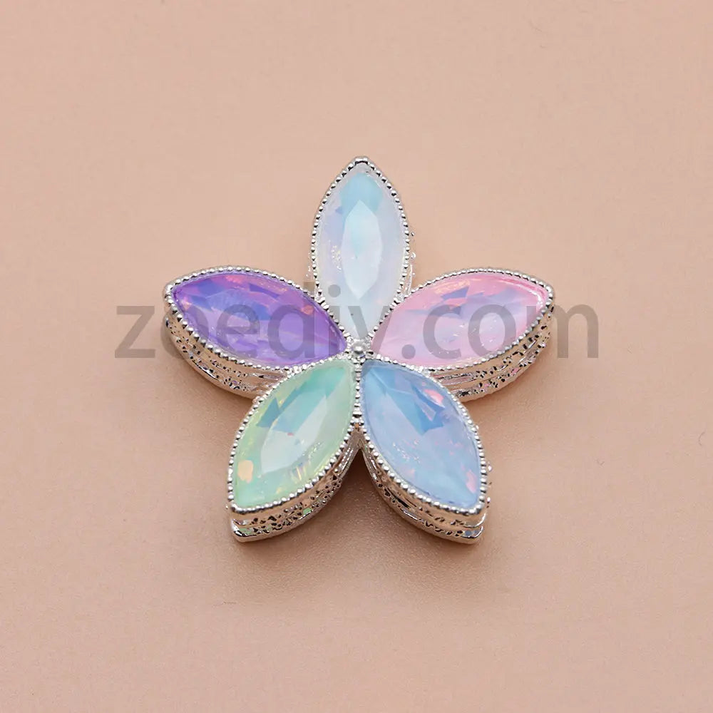 FS4851-Crystal Diamond Flower Metal Beads Fit For Beadable Pens Zoe's DIY Shop