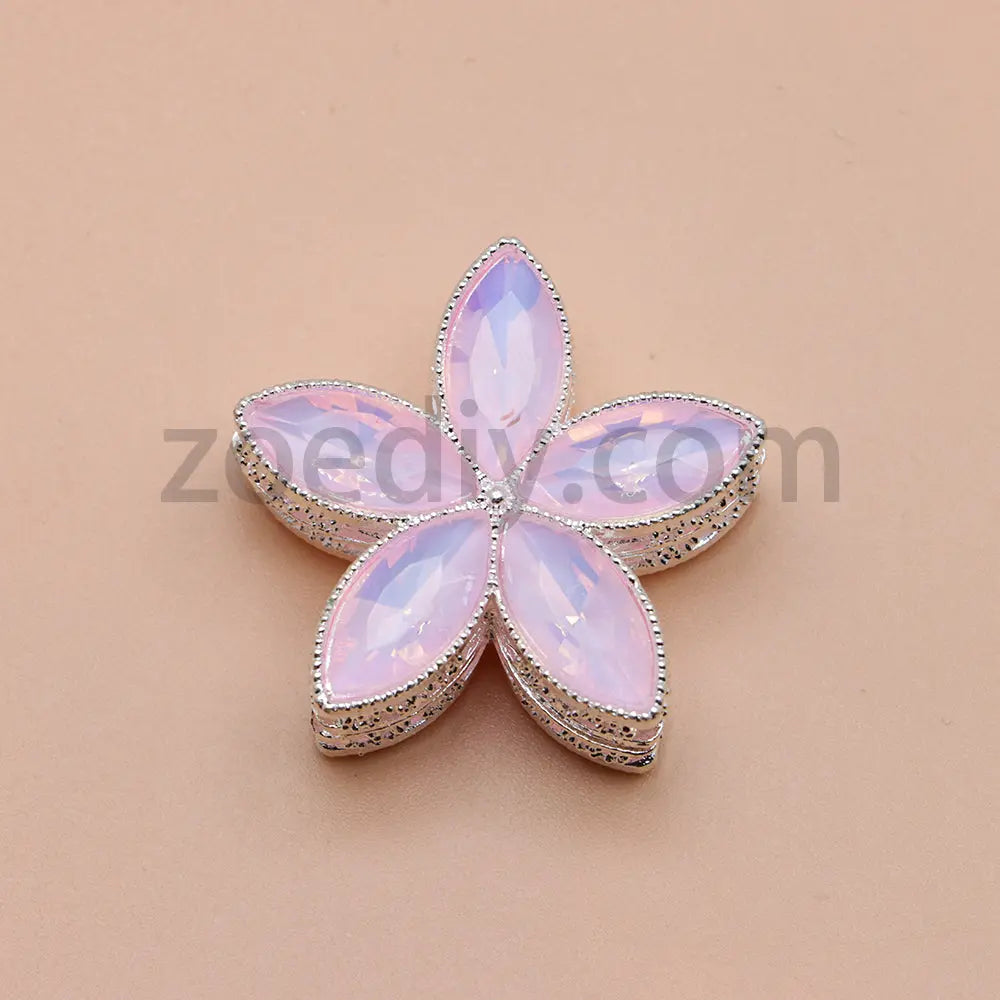 FS4851-Crystal Diamond Flower Metal Beads Fit For Beadable Pens Zoe's DIY Shop