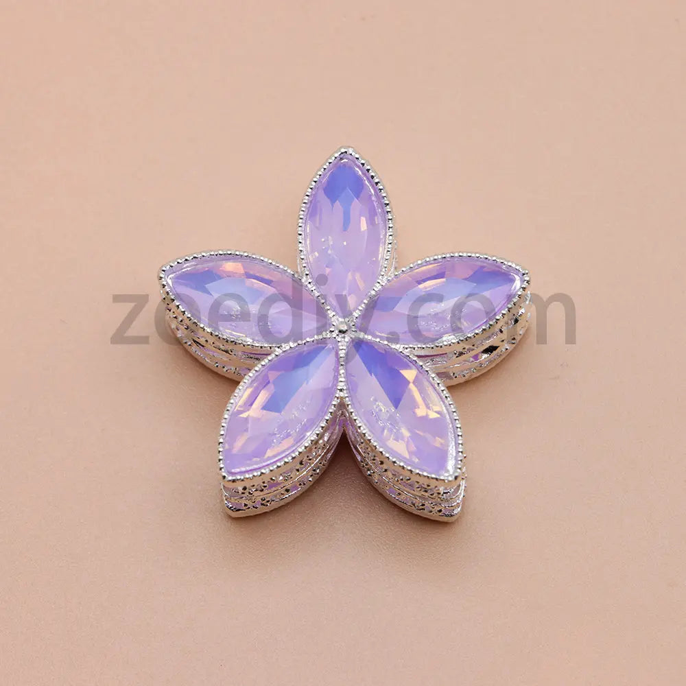FS4851-Crystal Diamond Flower Metal Beads Fit For Beadable Pens Zoe's DIY Shop