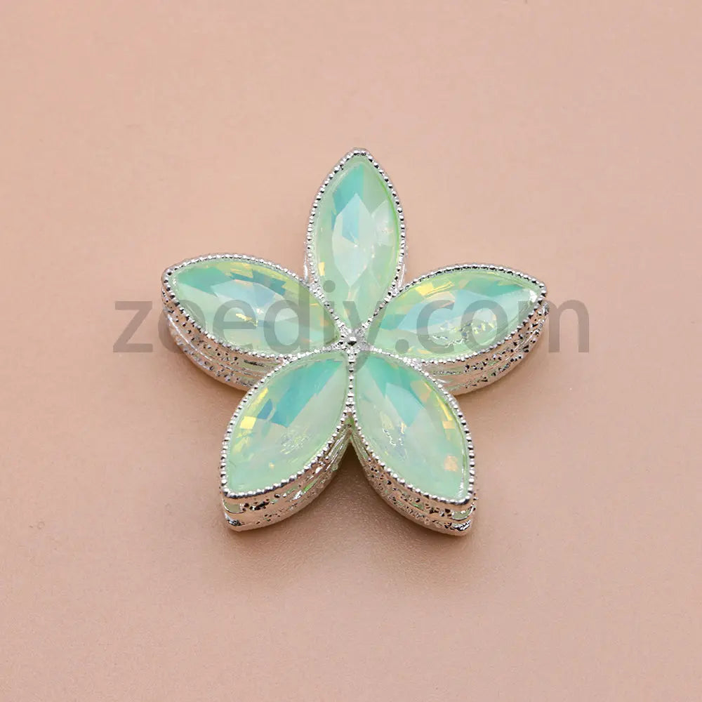 FS4851-Crystal Diamond Flower Metal Beads Fit For Beadable Pens Zoe's DIY Shop