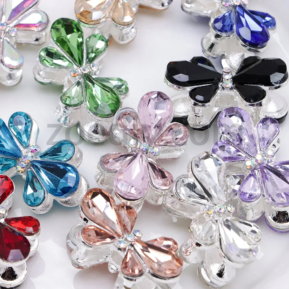 FS4855-5 Pieces Crystal Diamond Butterfly Metal Beads Fit For Beadable Pens Zoe's DIY Shop