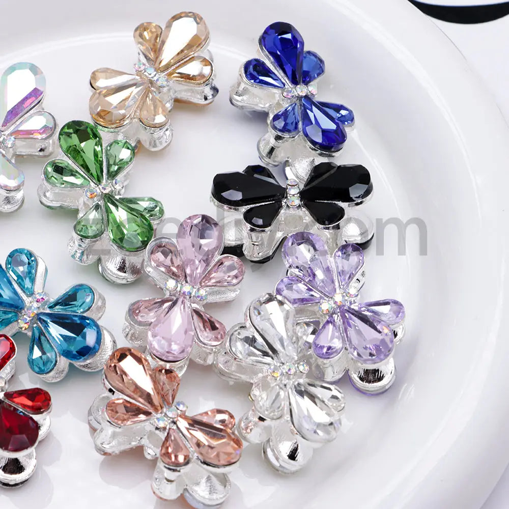FS4855-5 Pieces Crystal Diamond Butterfly Metal Beads Fit For Beadable Pens Zoe's DIY Shop