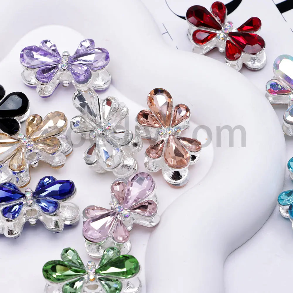 FS4855-5 Pieces Crystal Diamond Butterfly Metal Beads Fit For Beadable Pens Zoe's DIY Shop