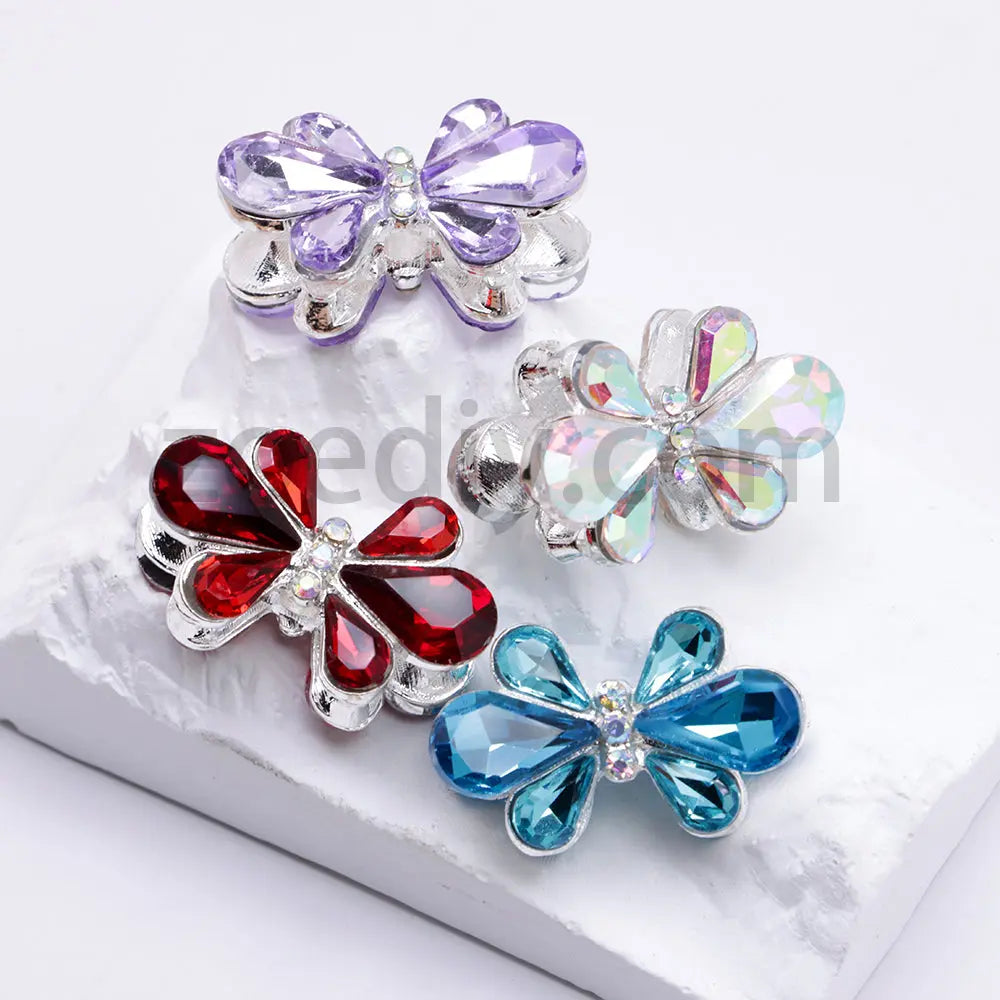 FS4855-5 Pieces Crystal Diamond Butterfly Metal Beads Fit For Beadable Pens Zoe's DIY Shop