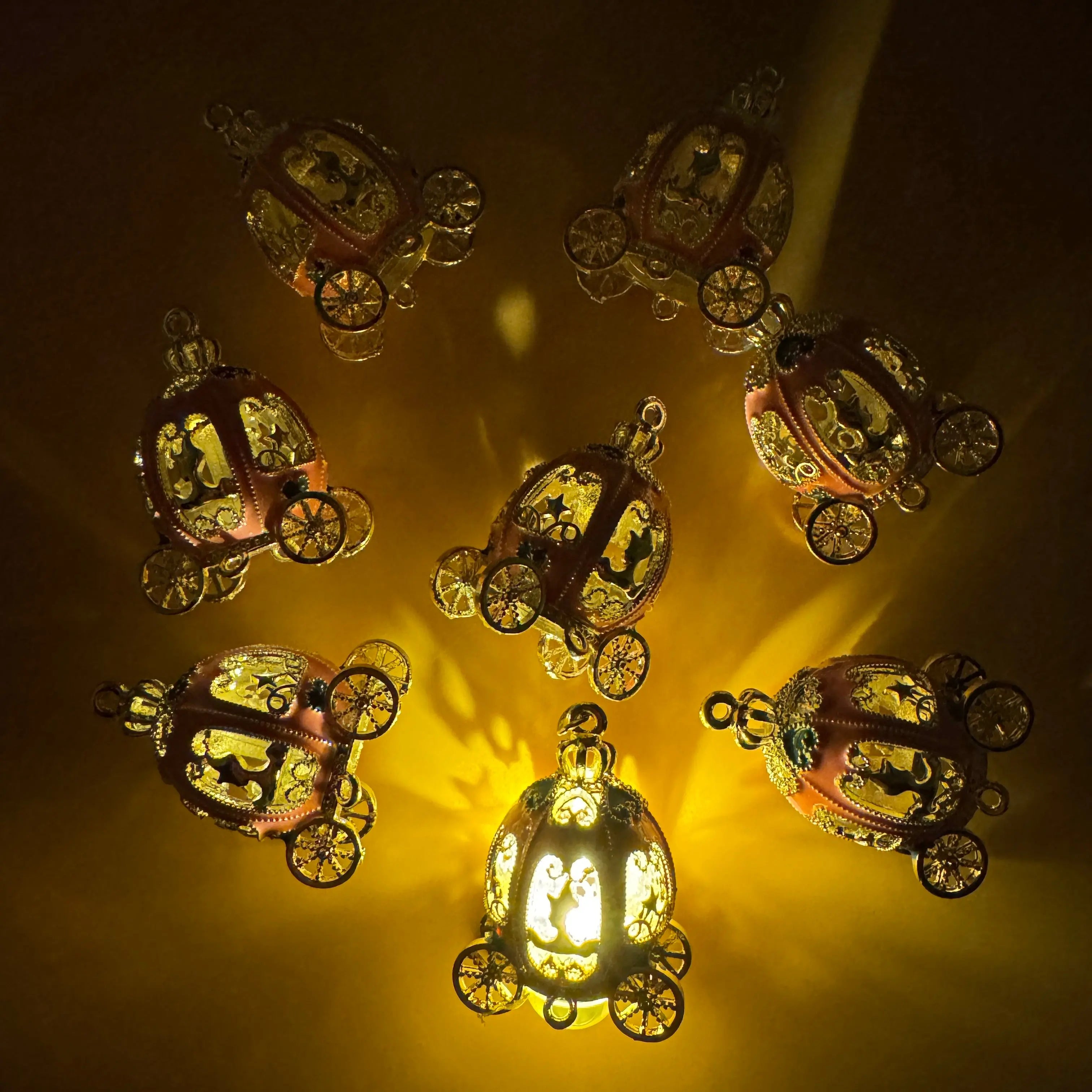 FS4859-About 40×30mm Pumpkin Car Metal Charms (No Battery ） Zoe's DIY Shop