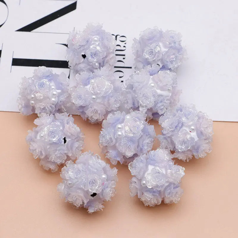 FS4860- 16mm Peach Soft Flower Ball Terracotta Beads Can Pass A Pen For DIY Projects Zoe's DIY Shop