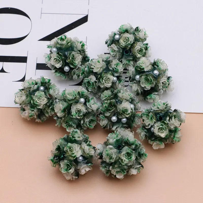 FS4860- 16mm Peach Soft Flower Ball Terracotta Beads Can Pass A Pen For DIY Projects Zoe's DIY Shop