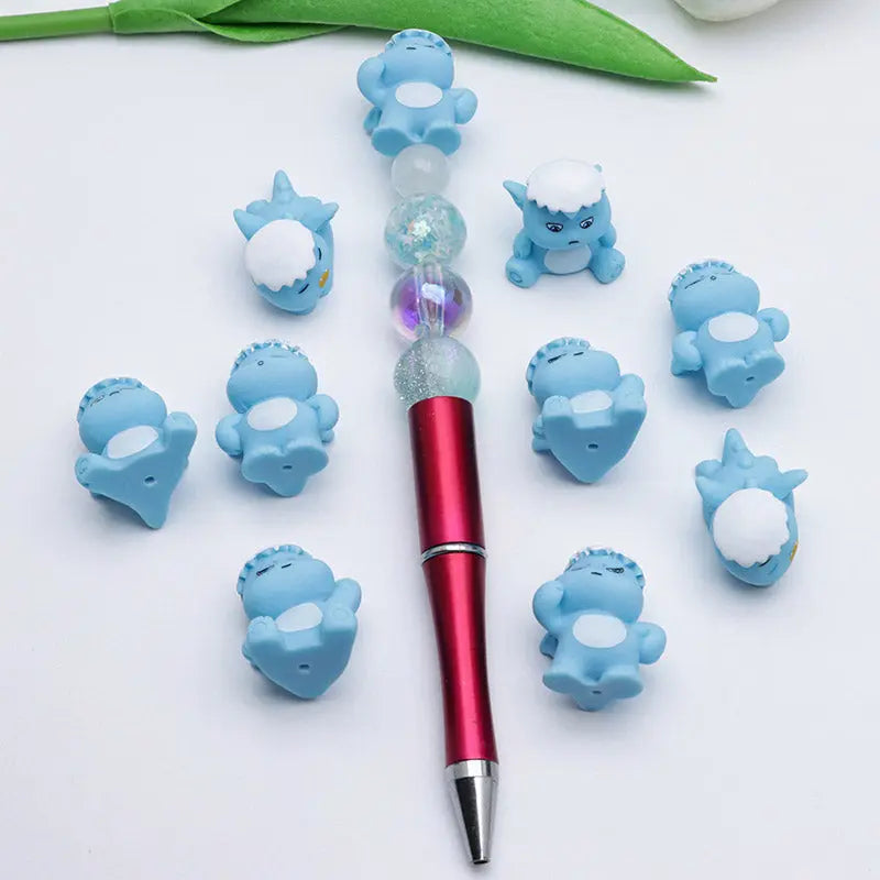 FS4887- Three - Dimensional Mini Snow - Topped Milk Dragon Pen Toppers Zoe's DIY Shop