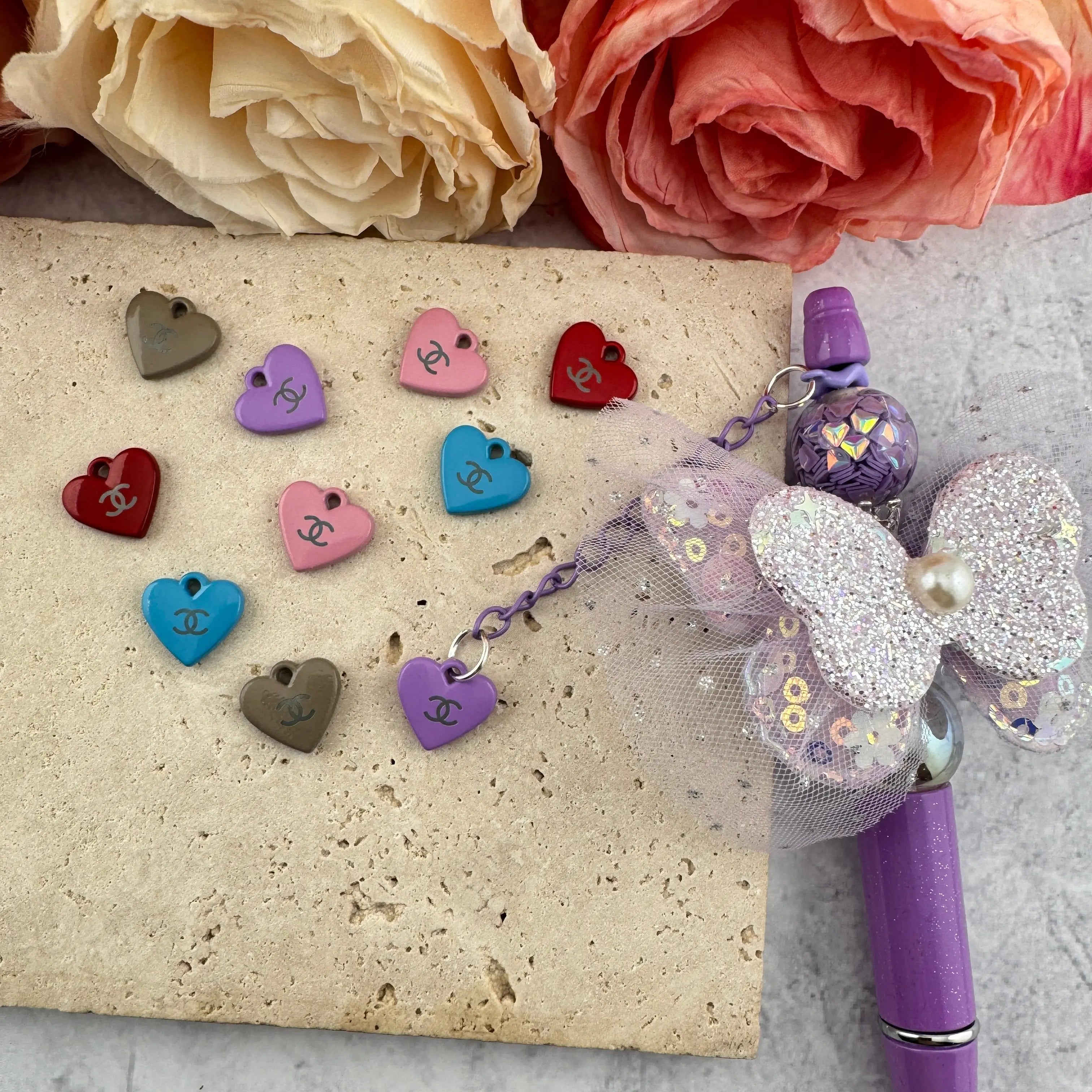 FS4928- About 12mm Mixed Color CC Metal Charms Zoe DIY Wholesale