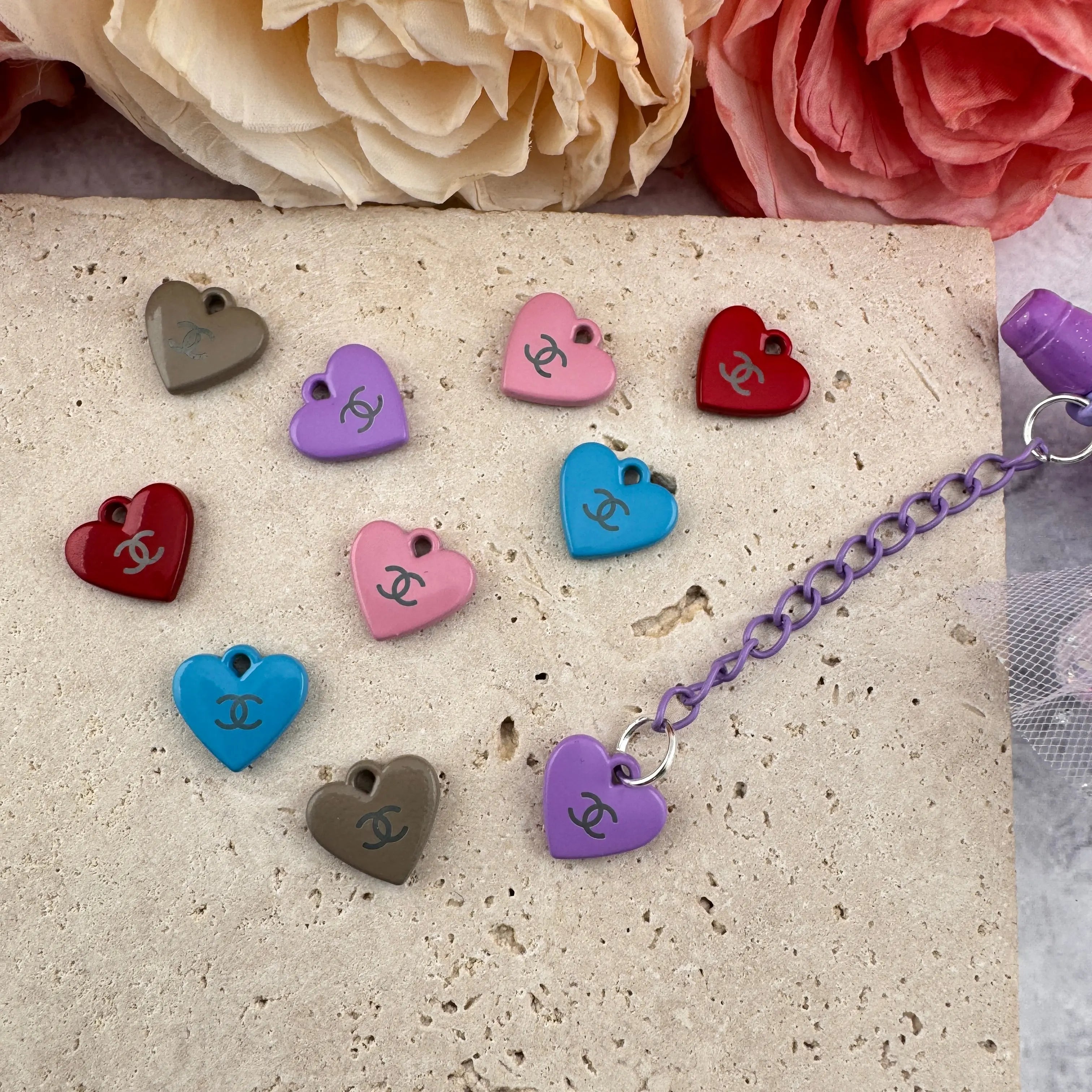 FS4928- About 12mm Mixed Color CC Metal Charms Zoe DIY Wholesale