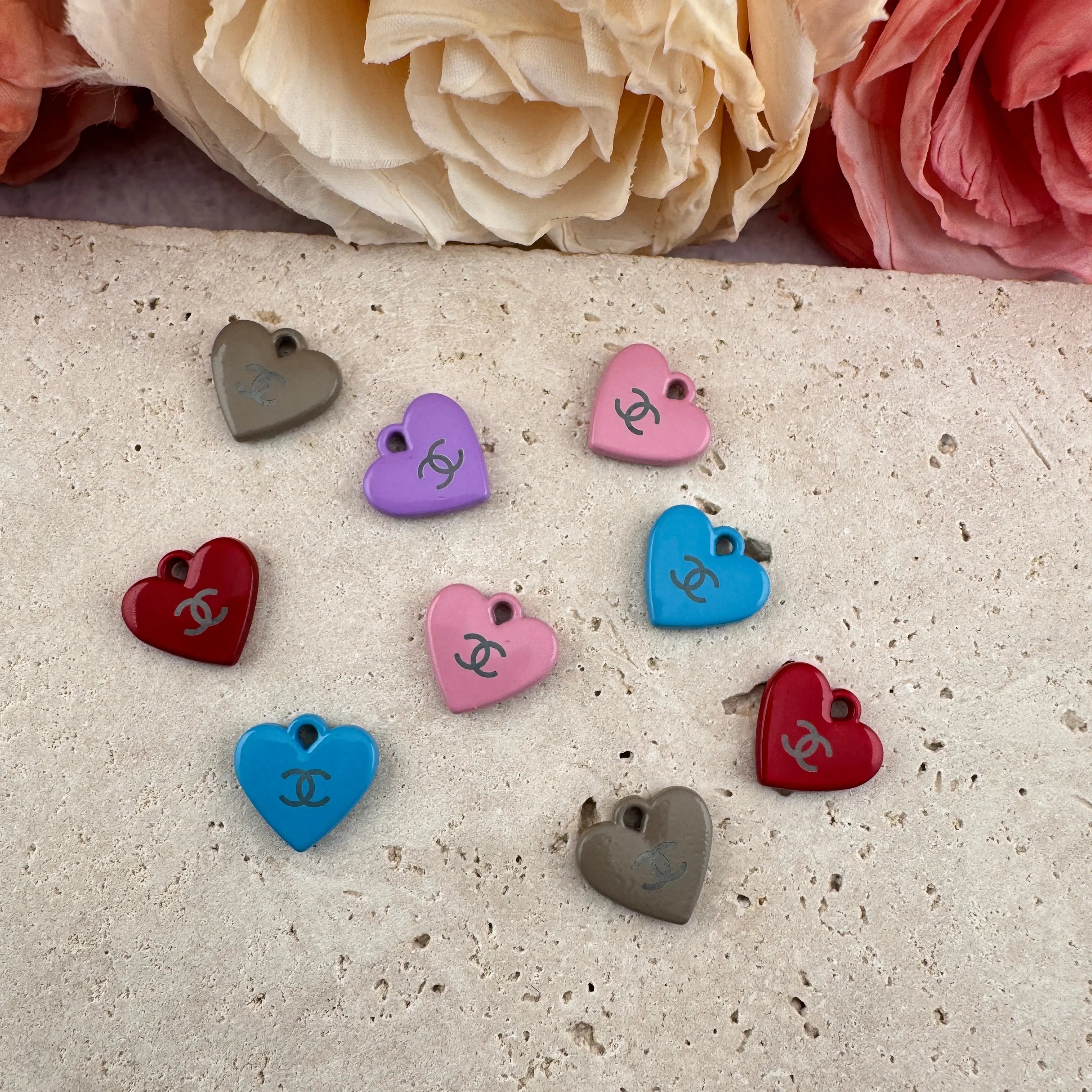 FS4928- About 12mm Mixed Color CC Metal Charms Zoe DIY Wholesale