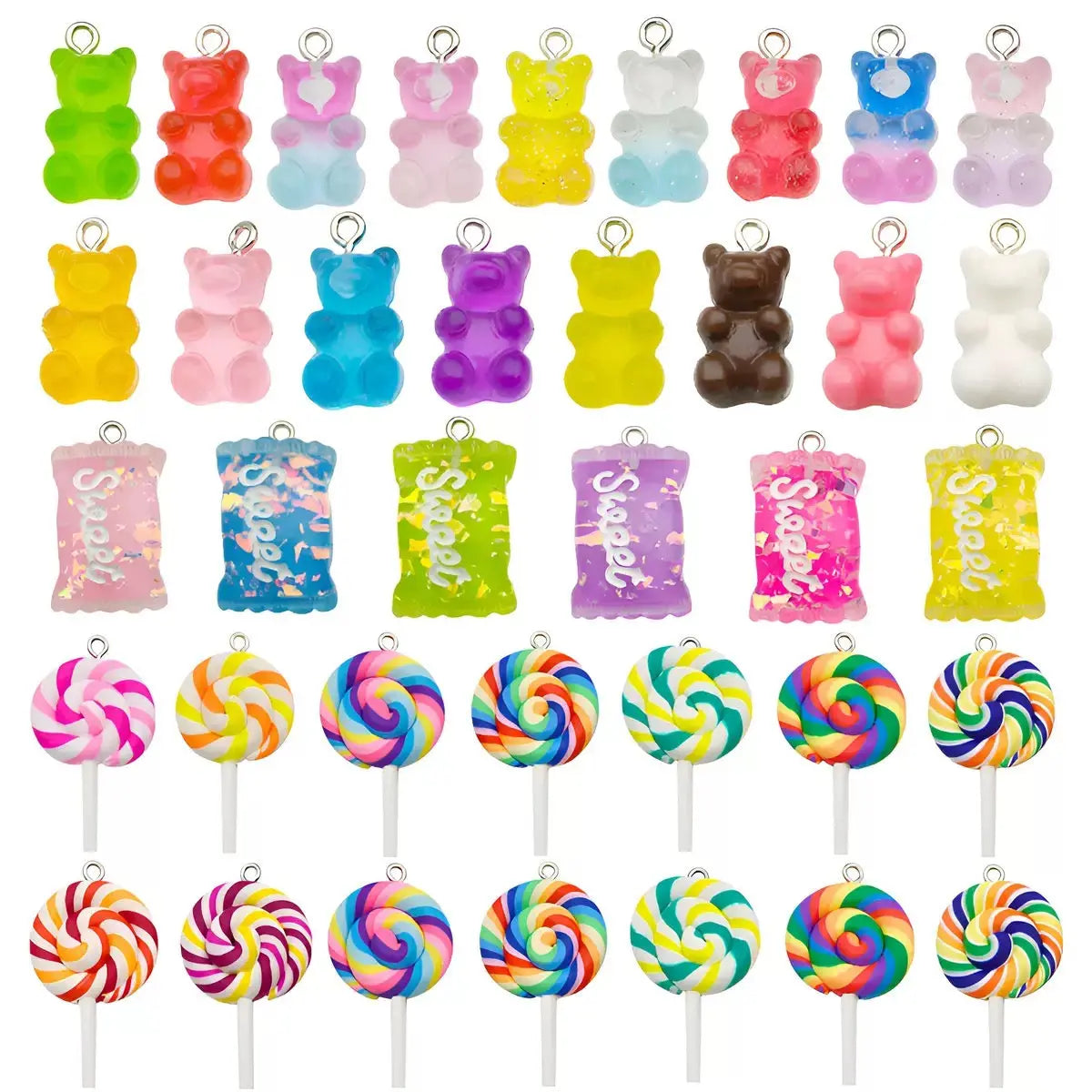 FS4947-32pcs/bag Random Mixed Resin Charms Zoe's DIY Shop