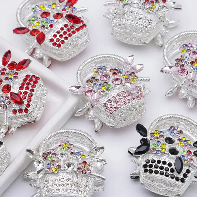 FS4952- Flower Basket Alloy Beads Zoe's DIY Shop