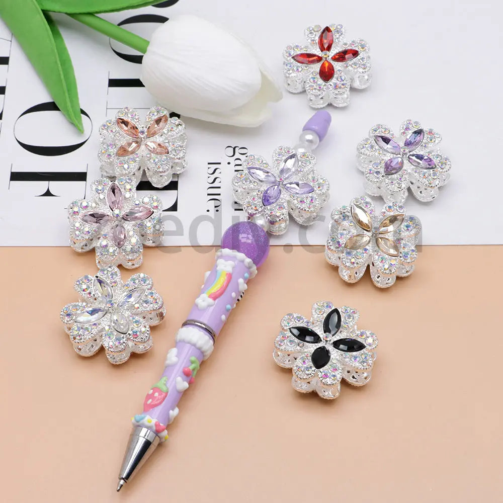 FS4965-Four-Leaf Clover Alloy Beads Fit For Beadable Pens For DIY Project Zoe's DIY Shop