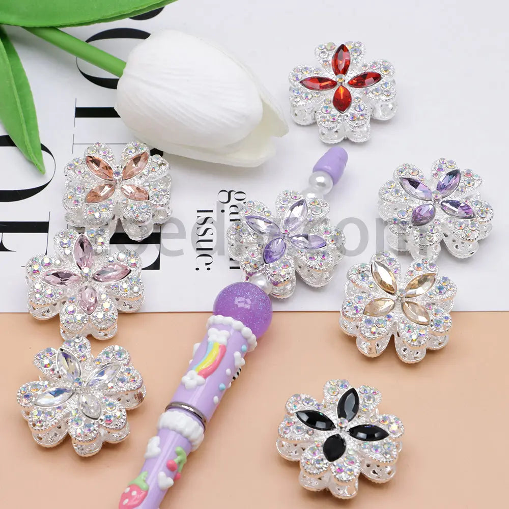 FS4965-Four-Leaf Clover Alloy Beads Fit For Beadable Pens For DIY Project Zoe's DIY Shop