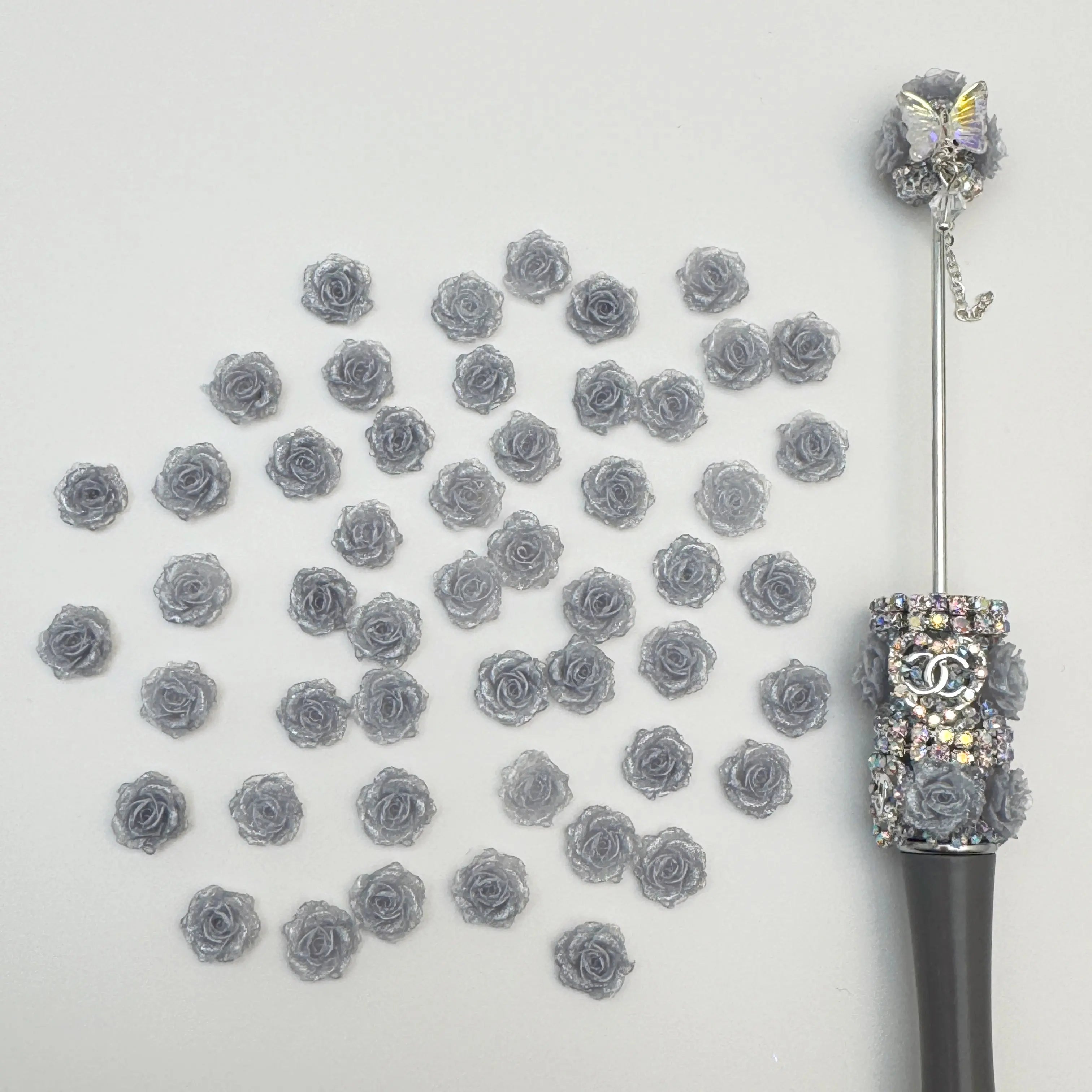 FS5101-10mm Luminous Soft Nail Flower Charms For Making Fancy Beads Or Fancy Beadable Pens For DIY Project Zoe's DIY Shop