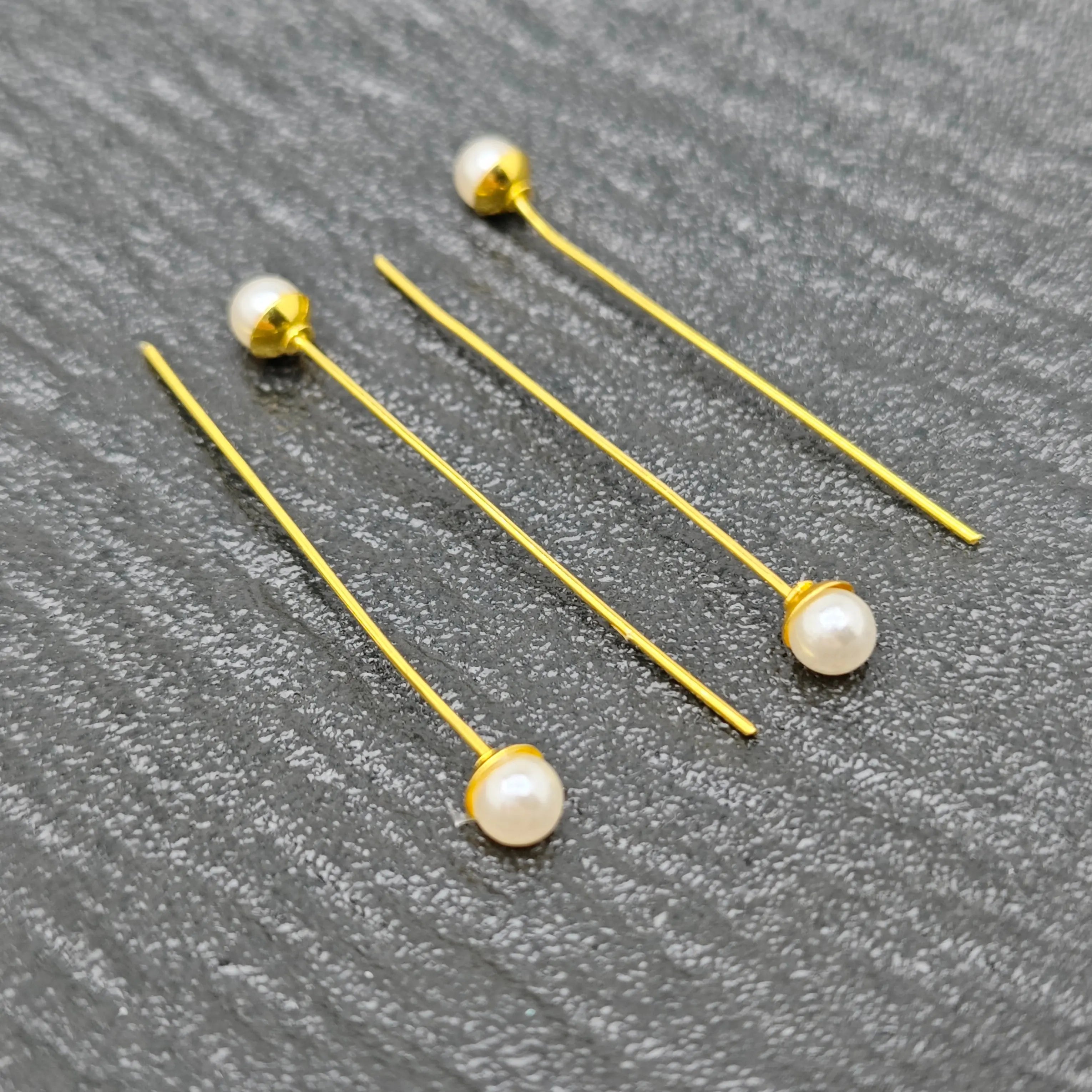 FS5130-45mm Pin With Pearl, Pin Bady Long 40mm For DIY Projects Zoe's DIY Shop