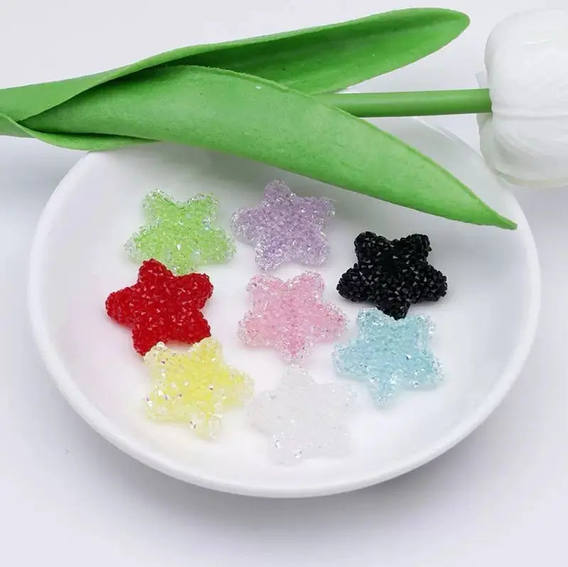 FS5153-About 21mm Star Sugar Beads (Hole is not for pen)