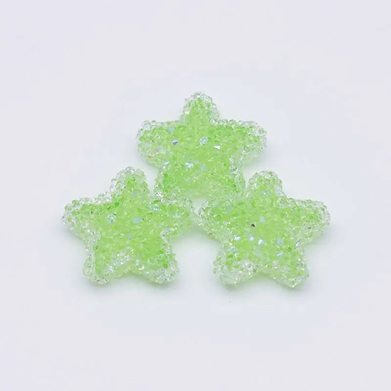 FS5153-About 21mm Star Sugar Beads (Hole is not for pen) Zoe DIY Wholesale