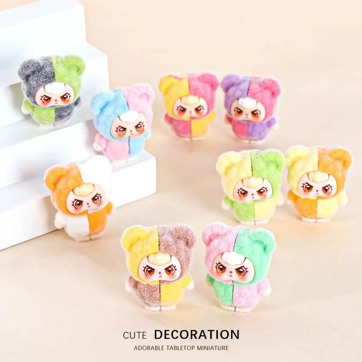 FS5161-3.1×2.3×3.7cm Flocked Bear Resin Charms Zoe's DIY Shop